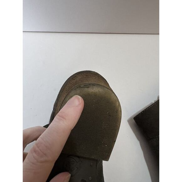 Lucky Brand Womens' Suede Ankle Boots Size 7M Gray Zip Up Boho Western Cowgirl - Picture 11 of 13